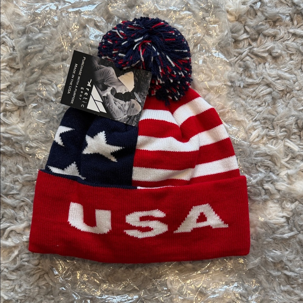 USA Stars and Stripes Kids Beanie